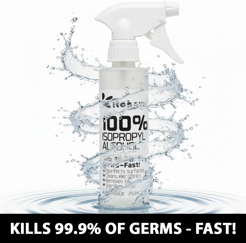 Kitchova 100% IPA Cleaner 250mL spray bottle front view