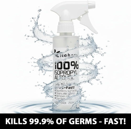 Kitchova 100% IPA Cleaner 250mL spray bottle front view