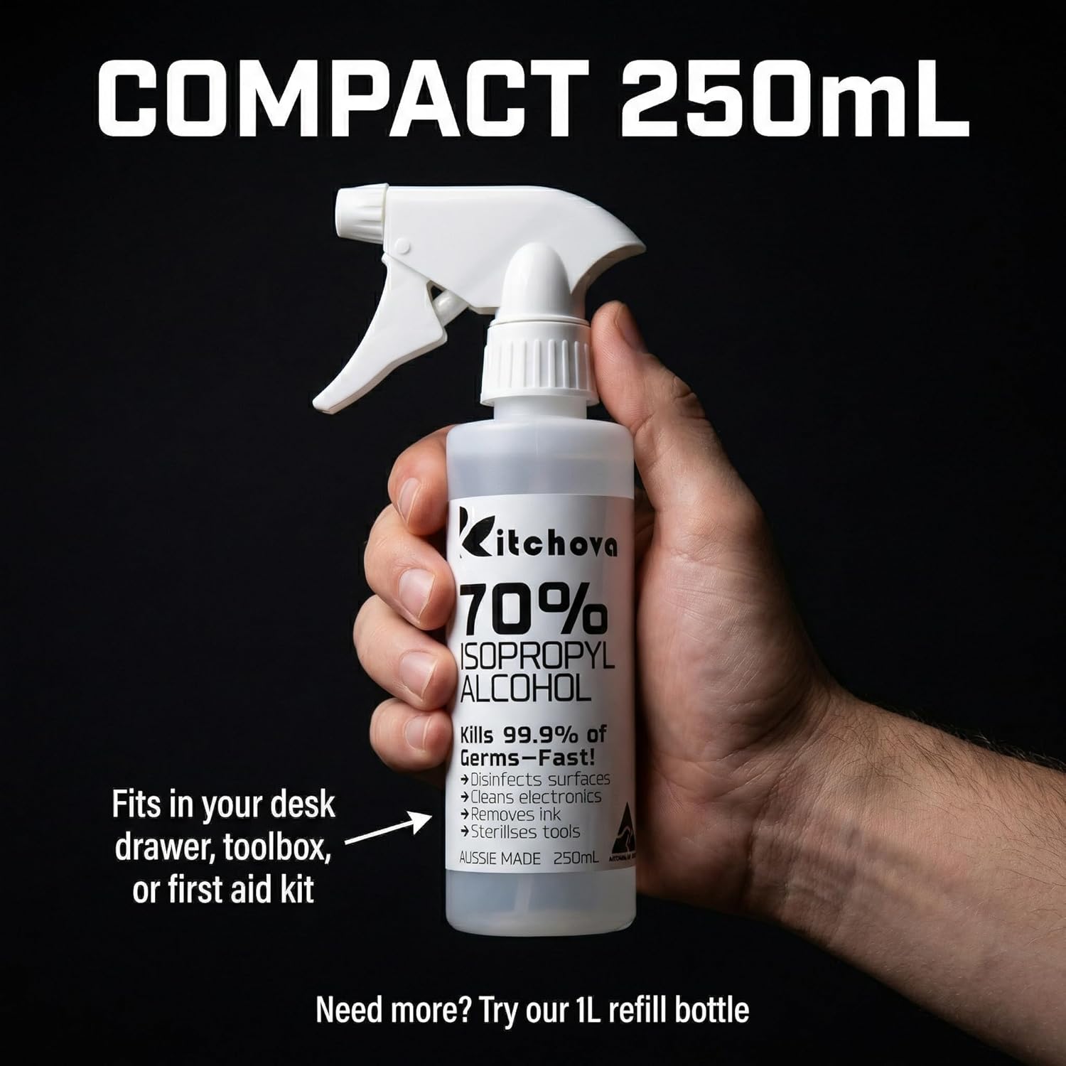 Kitchova IPA 70% Spray nozzle detail