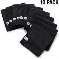 Kitchova Black Microfiber Cloth close-up texture