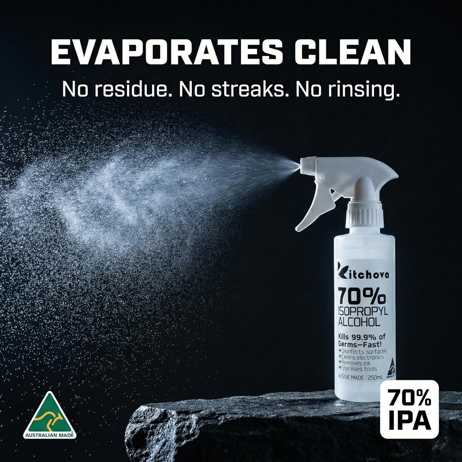 Kitchova IPA 70% Spray usage applications