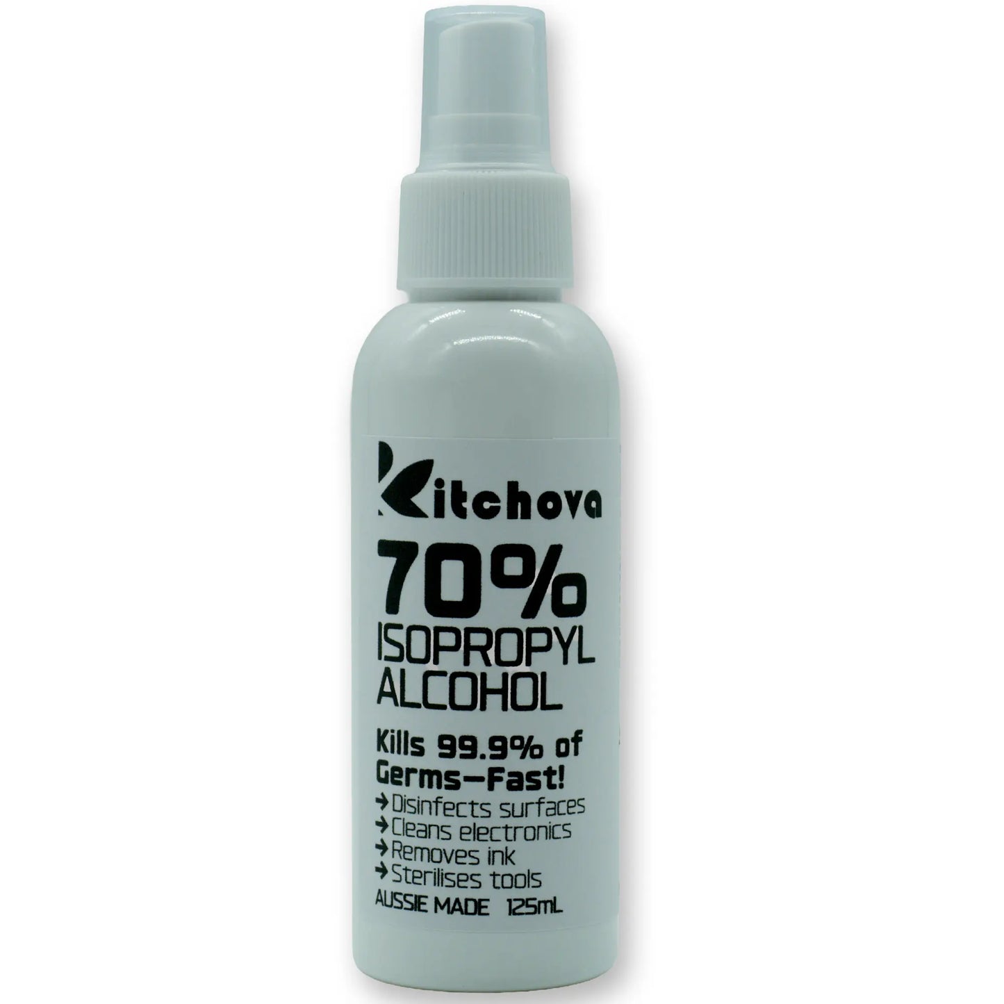 Isopropyl Alcohol Cleaner | IPA 70% Spray 125mL | Rubbing Alcohol Spray | Multi-Purpose Cleaner