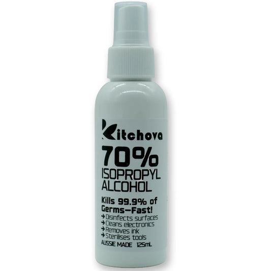 Isopropyl Alcohol Cleaner | IPA 70% Spray 125mL | Rubbing Alcohol Spray | Multi-Purpose Cleaner