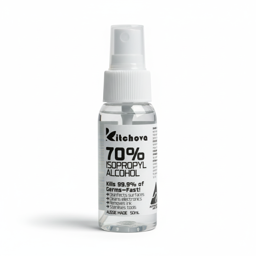 Kitchova IPA 70% Spray 50mL - Portable Pocket Disinfectant - Australian Made
